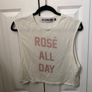 Rosé all day crop top